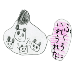 Panda stickers made by girl 7years old sticker #12655670