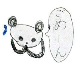 Panda stickers made by girl 7years old sticker #12655677