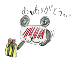 Panda stickers made by girl 7years old sticker #12655696