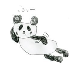 Panda stickers made by girl 7years old sticker #12655701