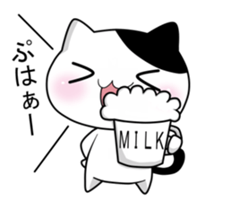 Nyanchi of black-and-white cat3 sticker #12656485