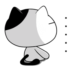 Nyanchi of black-and-white cat3 sticker #12656491