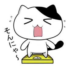Nyanchi of black-and-white cat3 sticker #12656500