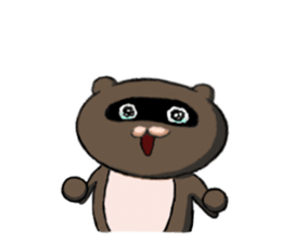 Nukky of the racoon dog 3 sticker #12656903