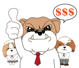 Dog office life sticker #12657817