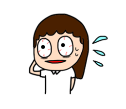 Insomnia girl sticker 2 sticker #12659656