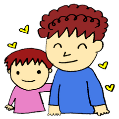 dady with his daughter koko-chan