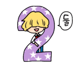 Mushroom hair Korean 2 sticker #12665843