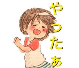yurika cute kids sticker sticker #12666605