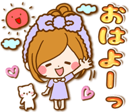 Leisurely a girlfriend autumn sticker #12667406