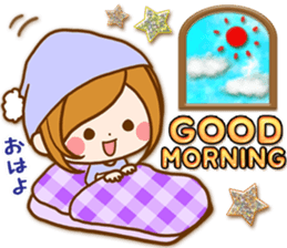 Leisurely a girlfriend autumn sticker #12667407