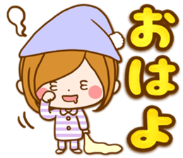 Leisurely a girlfriend autumn sticker #12667409
