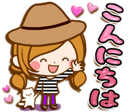 Leisurely a girlfriend autumn sticker #12667412