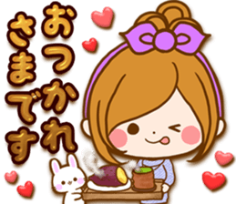 Leisurely a girlfriend autumn sticker #12667422