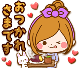 Leisurely a girlfriend autumn sticker #12667422