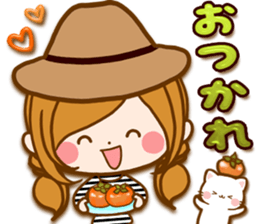 Leisurely a girlfriend autumn sticker #12667423