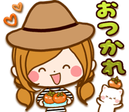 Leisurely a girlfriend autumn sticker #12667423