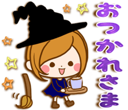 Leisurely a girlfriend autumn sticker #12667424