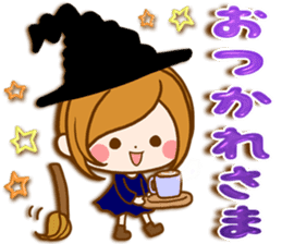 Leisurely a girlfriend autumn sticker #12667424