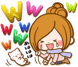 Leisurely a girlfriend autumn sticker #12667430