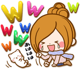 Leisurely a girlfriend autumn sticker #12667430