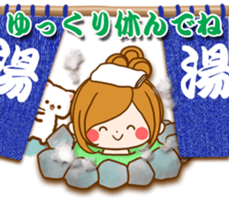 Leisurely a girlfriend autumn sticker #12667435