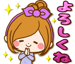 Leisurely a girlfriend autumn sticker #12667438