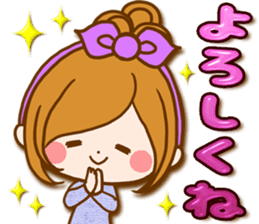 Leisurely a girlfriend autumn sticker #12667438