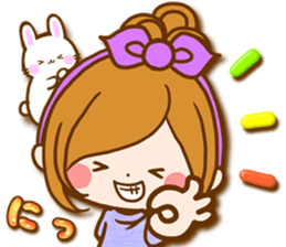 Leisurely a girlfriend autumn sticker #12667441