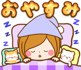 Leisurely a girlfriend autumn sticker #12667442