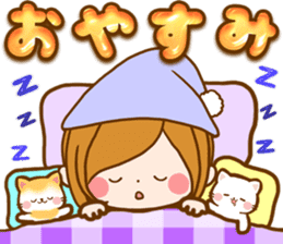 Leisurely a girlfriend autumn sticker #12667442