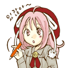 Beribboned beret Sehui-chan sticker #12670056