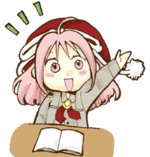 Beribboned beret Sehui-chan sticker #12670082