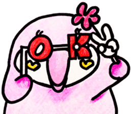 Peach color beak penguin, -PoNi- sticker #12670584