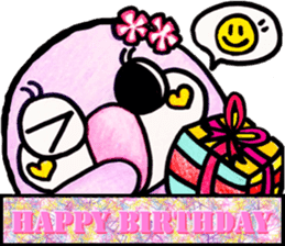 Peach color beak penguin, -PoNi- sticker #12670586