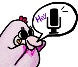 Peach color beak penguin, -PoNi- sticker #12670602