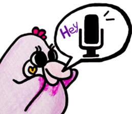 Peach color beak penguin, -PoNi- sticker #12670602