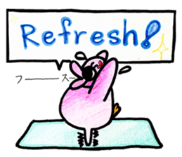 Peach color beak penguin, -PoNi- sticker #12670609