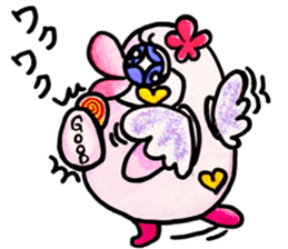 Peach color beak penguin, -PoNi- sticker #12670612
