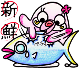 Peach color beak penguin, -PoNi- sticker #12670613