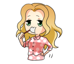 Flighty girl Cathy 3 (Cartoon version) sticker #12670894