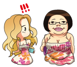 Flighty girl Cathy 3 (Cartoon version) sticker #12670900