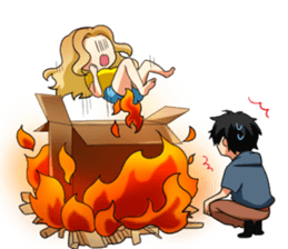 Flighty girl Cathy 3 (Cartoon version) sticker #12670905