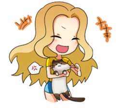 Flighty girl Cathy 3 (Cartoon version) sticker #12670923