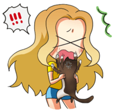 Flighty girl Cathy 3 (Cartoon version) sticker #12670924