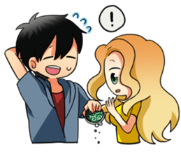 Flighty girl Cathy 3 (Cartoon version) sticker #12670932