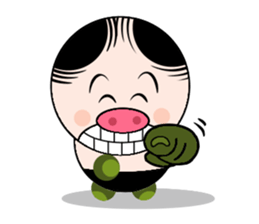 Ruffian pig sticker #12671199