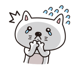 Life of crying cat sticker #12671260