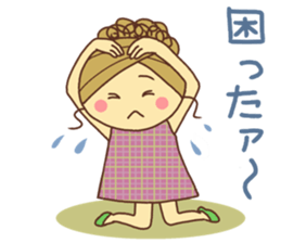 sticker of a young girl sticker #12672280