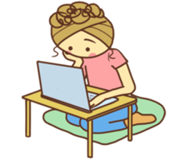 sticker of a young girl sticker #12672283